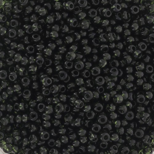 Preciosa Seed beads 11/0 - 2 mm - Transparent Dark Green x20g