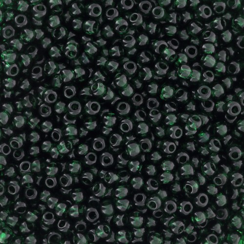Preciosa Seed beads 11/0 - 2 mm - Transparent Pine Green x20g