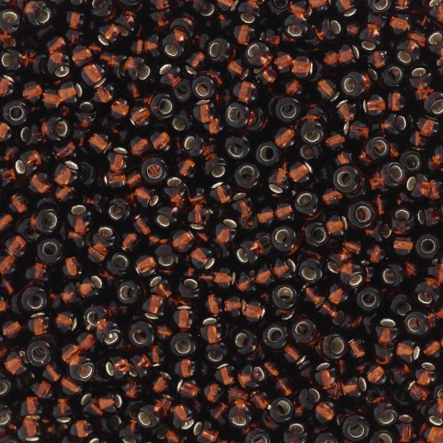 Preciosa Seed beads 11/0 - 2 mm - Dark Topaz Silver Lined x20g