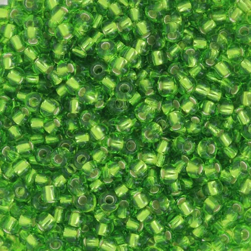 Preciosa Seed beads 9/0 2.5 mm - Dark Peridot Silver Lined x250g