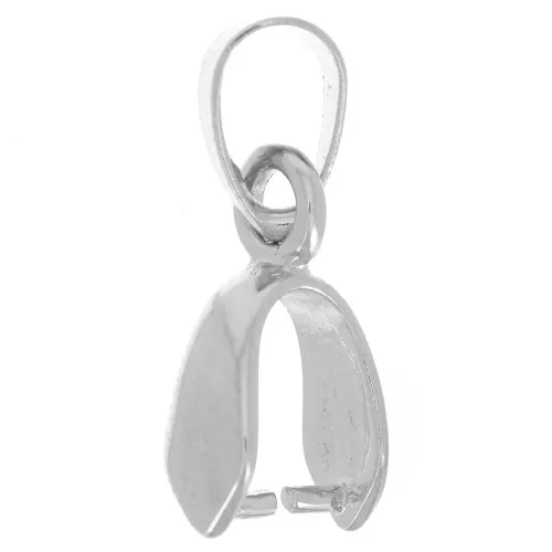 15mm pendant fasteners for costume jewelry - Silver Tone x5