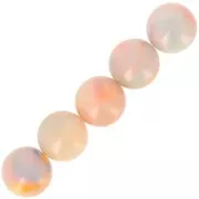 Perles rondes en résine opaque 12 mm - Marbré Multicolore nacré x6