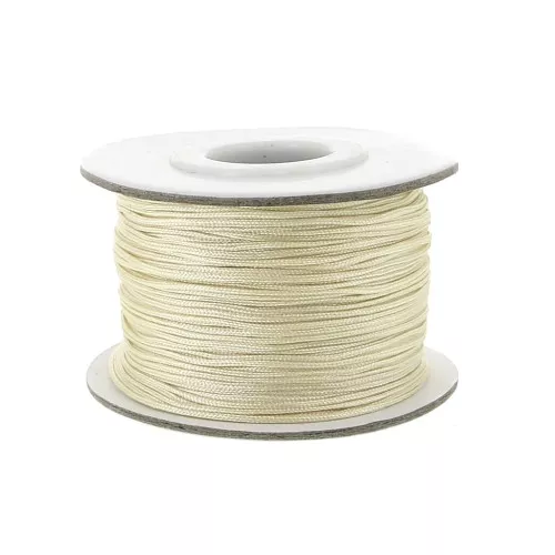 Braided nylon thread 0.8mm Ecru x50m