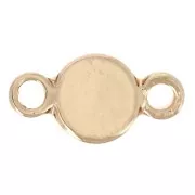 4mm faceted glass Spacers - Gold Tone - Light blue x1