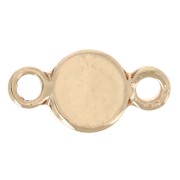 4mm faceted glass Spacers - Gold Tone - Rose x1