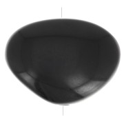 20x27mm Flat irregular bead in opaque resin - Black x1