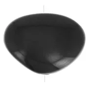Black - Perle plate irrégulière en résine opaque 20x27 mm - Noir x1 Perle plate irrégulière en résine opaque 20x27 mm - Noir x1