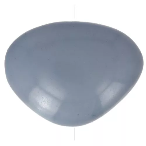 20x27mm Flat irregular bead in opaque resin - Grey blue x1