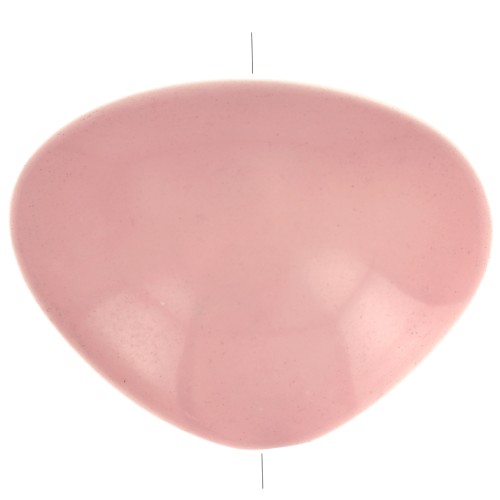 20x27mm Flat irregular bead in opaque resin - Old rose x1