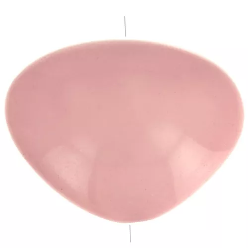 20x27mm Flat irregular bead in opaque resin - Old rose x1