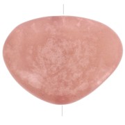 20x27mm Flat irregular bead in opaque resin - Old pink marbled pearly x1