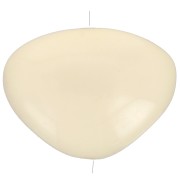 20x27mm Flat irregular bead in opaque resin - Ivory x1|raw }}