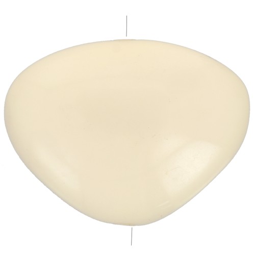20x27mm Flat irregular bead in opaque resin - Ivory x1