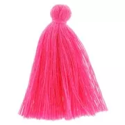 Tassel in cotton imitation 43-46 mm pink Fluo x1