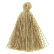 Tassel in cotton imitation 43-46 mm light brown x1