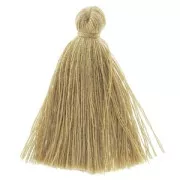 Tassel in cotton imitation 43-46 mm light brown x1