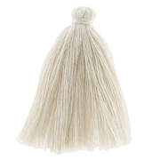 Tassel in cotton imitation 43-46 mm Beige x1