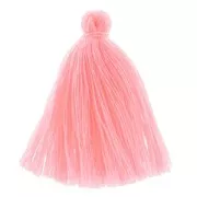 Tassel in cotton imitation 43-46 mm Light pink Fluo x1