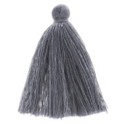 Tassel in cotton imitation 43-46 mm Grey Anthracite x1|raw }}