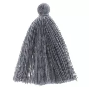 Tassel in cotton imitation 43-46 mm Grey Anthracite x1