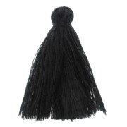 Tassel in cotton imitation 43-46 mm black x1|raw }}