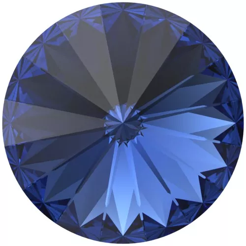 14mm PureCrystal 1122 Rivoli Cabochon - Reinvented Dark Sapphire x1