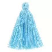 Tassel in cotton imitation 43-46 mm Aqua x1