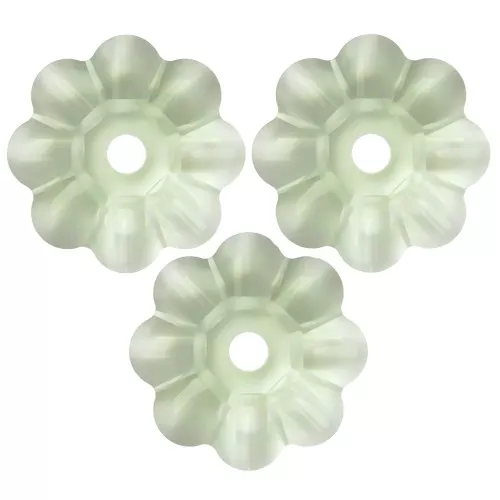 6mm PureCrystal 3700 Flowers - Reinvented Peridot x10