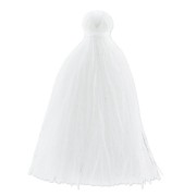 Tassel in cotton imitation 43-46 mm whitex1|raw }}