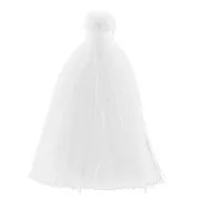 Tassel in cotton imitation 43-46 mm whitex1