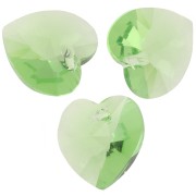 14.4x14mm Heart PureCrystal 6228 - Reinvented Peridot x1|raw }}