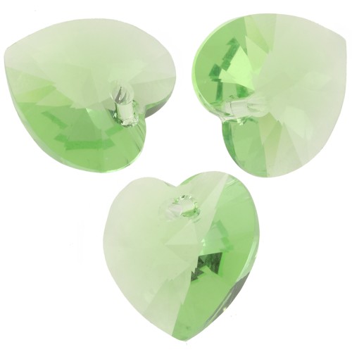 14.4x14mm Heart PureCrystal 6228 - Reinvented Peridot x1