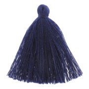 Tassel in cotton imitation 43-46 mm night blue x1|raw }}