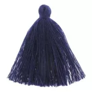 Tassel in cotton imitation 43-46 mm night blue x1