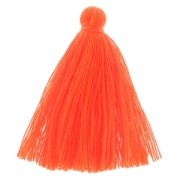 Tassel in cotton imitation 43-46 mm Orange Fluo x1|raw }}