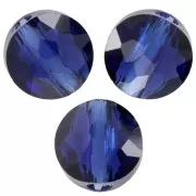 Perle ronde plate - 8 mm - Thin Round PureCrystal 5034 - Reinvented Dark Sapphire x1