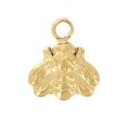 7x6mm Stainless steel 316L Mini charm bee - Gold x1
