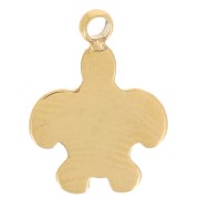 10x7.5mm 304L Stainless Steel Mini Turtle Charm - Gold x1