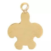 10x7.5mm 304L Stainless Steel Mini Turtle Charm - Gold x1