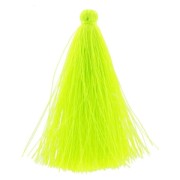 Pompon in silk imitation 63-66 mm Yellow Fluo x1|raw }}