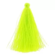 Pompon in silk imitation 63-66 mm Yellow Fluo x1