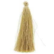 Pompon in silk imitation 63-66 mm Golden x1