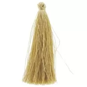 Pompon in silk imitation 63-66 mm Golden x1