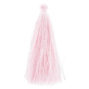 Pompon in silk imitation 63-66 mm Light pink x1