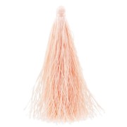 Pompon in silk imitation 63-66 mm Light Peach x1|raw }}