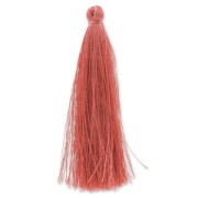 Pompon in silk imitation 88-93 mm Corail x1