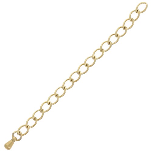 70mm Stainless steel 304L Rombo mesh extension chain - Gold x100