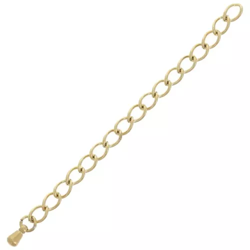 70mm Stainless steel 304L Rombo mesh extension chain - Gold x100
