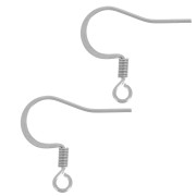 17mm 316L stainless steel earwires with open ring x6