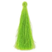 Pompon in silk imitation 88-93 mm Light Olivine x1